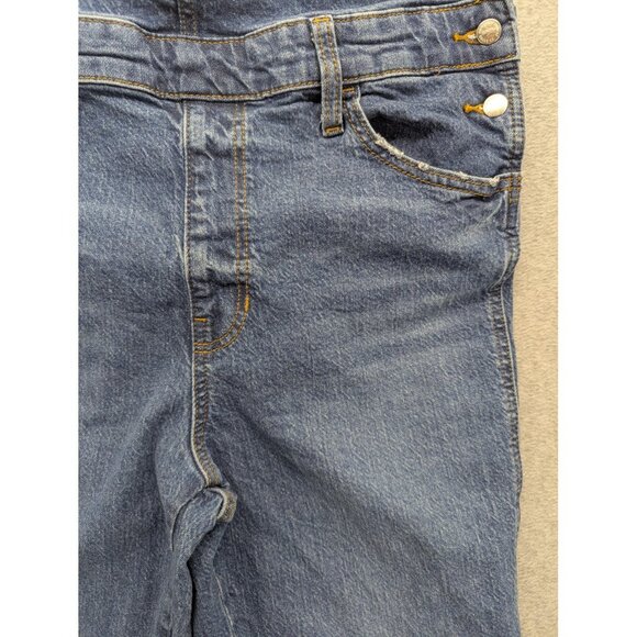 Universal Thread Overalls Womens 8 Blue Denim Bib Adjustable Straps Stretch - Picture 5 of 16